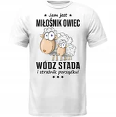 Koszulki męskie - KOSZULKA JAM JEST OWCE WÓDZ PREZENT MIŁOŚNIK - miniaturka - grafika 1