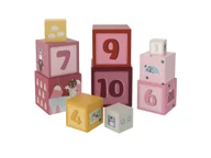 Zabawki interaktywne dla dzieci - Lupilu Wieża do układania, 10 elementów (Czerwony) - miniaturka - grafika 1