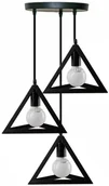 Lampy sufitowe - Lampa sufitowa metalowa loft trójkątna wisząca AT13-3SZ-Black - miniaturka - grafika 1