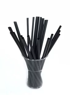 Słomki proste czarne PLA 240x6,5mm 150szt - Worki na śmieci - miniaturka - grafika 1