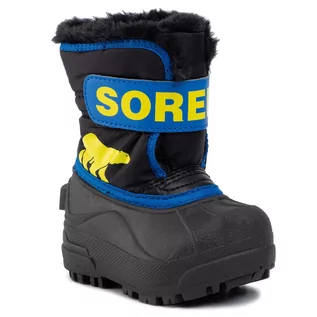 Buty dla chłopców - Śniegowce SOREL - Toddler Snow Commander NV1960 Black/Super Blue 011 - grafika 1