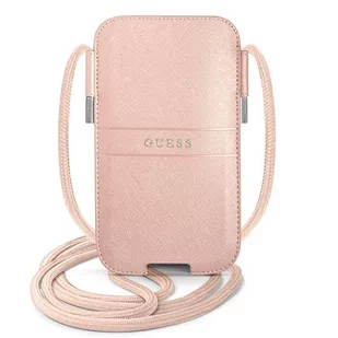 Guess Torebka GUPHLPSASBPI 6,7" różowy/pink Saffiano Strap GUE001547-0 - Etui i futerały do telefonów - miniaturka - grafika 3