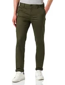 Spodenki męskie - Scotch & Soda Męskie spodnie Stuart-Regular Slim Fit-Organic Cotton Casual Pants, Military 0360, 33/34 - miniaturka - grafika 1