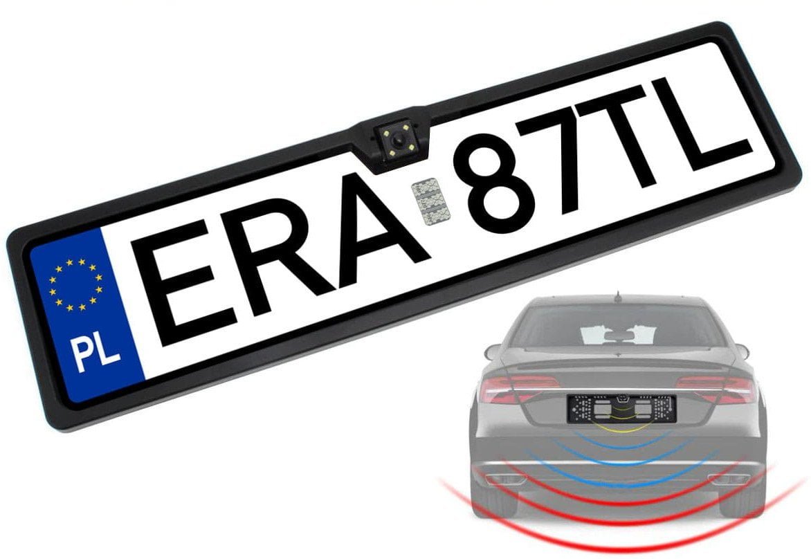 Kamera cofania w ramce tablicy uniwersalna RCA