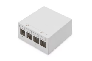 Desktop Modular Patch Panel, shielded 4-port, light grey DN-93714 - Patchcordy - miniaturka - grafika 1