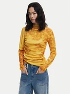 Swetry damskie - Desigual Golf Ottawa 25WWJF38 Żółty Regular Fit - miniaturka - grafika 1