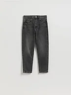 Spodnie damskie - Reserved - Jeansy mom fit slim - szary - miniaturka - grafika 1