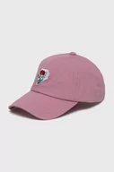 Czapki męskie - Primitive czapka z daszkiem bawełniana kolor różowy z aplikacją - miniaturka - grafika 1