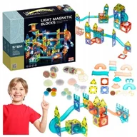 Klocki - Klocki Magnetyczne Magnetic Duże Tor Kulkowy 110El - miniaturka - grafika 1