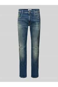 Spodnie męskie - Jeansy o kroju slim fit z mieszanki bawełny z przetarciami - Replay - miniaturka - grafika 1