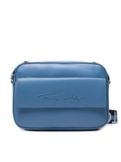 Torebki damskie - Tommy Hilfiger Torebka Iconic Tommy Camera Bag Sign AW0AW10958 Niebieski - grafika 1