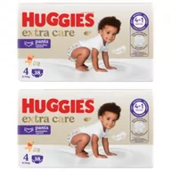 Pieluchy - Huggies Pieluchomajtki Mega Pants 4 (9-14 kg) Extra Care Zestaw 2 x 38 szt. - miniaturka - grafika 1