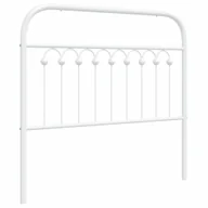Inne meble do sypialni - vidaXL Metalowe wezgłowie, białe, 100 cm - miniaturka - grafika 1