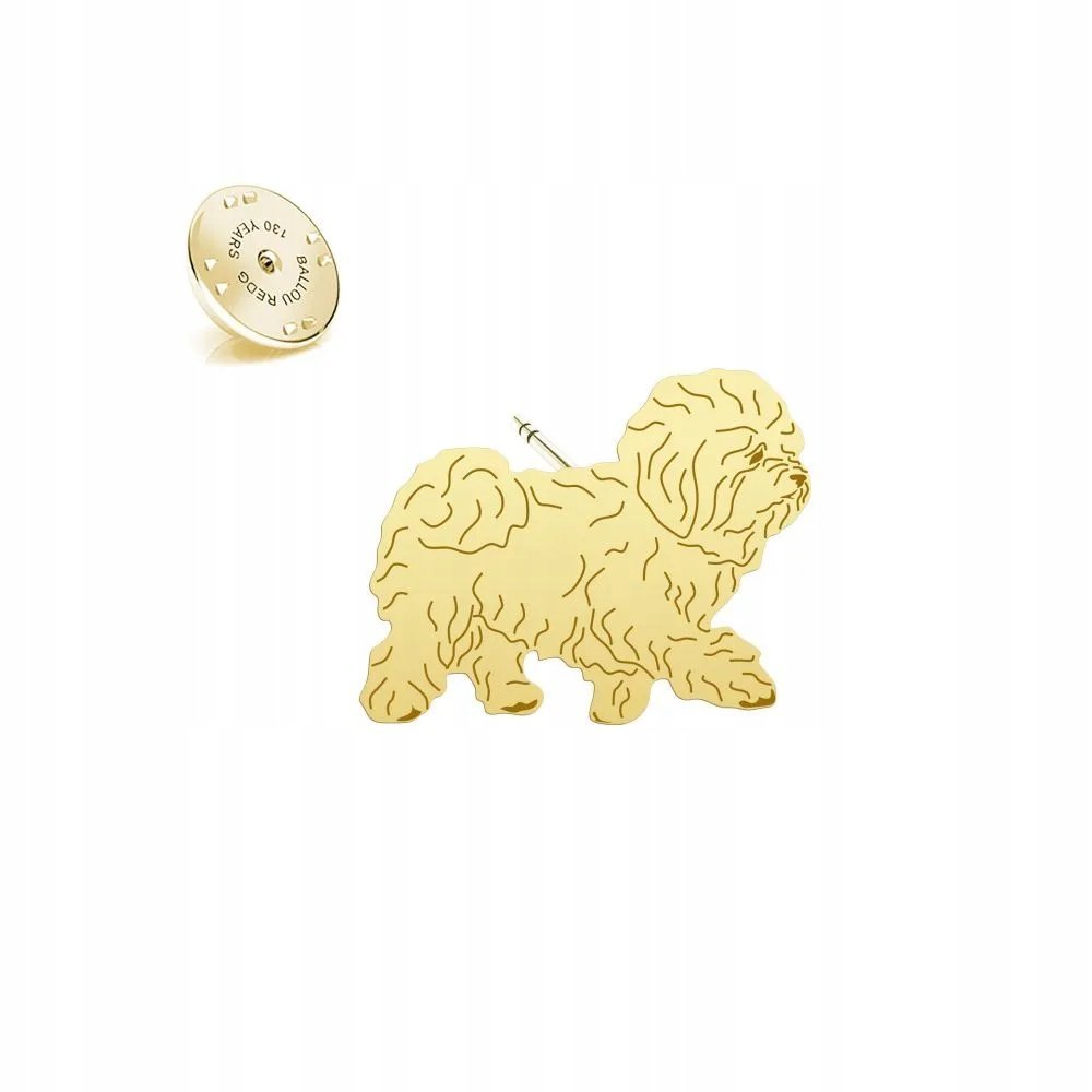 Wpinka Złota z psem Bolończyk 925 Biżuteria Prezent DEDYKACJA GRATIS