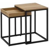 Ławy i stoliki kawowe - Loftowy Stolik Kawowy 2W1 Miodowy Brąz 120 Cm D6-T02 - miniaturka - grafika 1