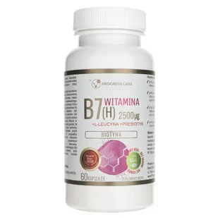 Progress Labs Progress Labs Biotyna Witamina B7 (H) 2500 g - 60 kapsułek - Witaminy i minerały - miniaturka - grafika 1