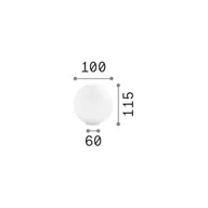 Lampy stojące - Ideallux Ideal Lux Mapa lampa stołowa, Ø 10 cm, szkło opalowe, biały, kula ziemska - miniaturka - grafika 1