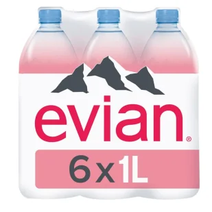 Evian Naturalna woda mineralna niegazowana 6 x 1 l - Woda - miniaturka - grafika 1