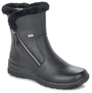 Botki damskie - Botki damskie Rieker Z7181-00 zimowe skórzane ocieplane wełną czarne-36 - miniaturka - grafika 1