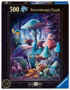 Puzzle 2D Świecące w ciemności: Zamek grzybów 500 el.