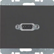 Gniazdka elektryczne - Hager Polo sp. z o.o. K.1 Gniazdo VGA antracyt mat 3315407006 - miniaturka - grafika 1