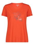 Koszulki sportowe damskie - CMP Koszulka funkcyjna w kolorze pomarańczowym - miniaturka - grafika 1