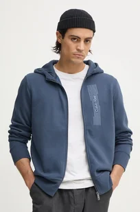 Calvin Klein bluza męska kolor niebieski z kapturem z nadrukiem K10K113550 - Bluzy męskie - miniaturka - grafika 1