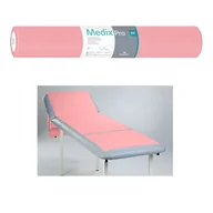 Kosmetyczne akcesoria jednorazowe - Podkład higieniczny na rolce 70cm x 50cm różowy podfoliowany 54g MedixPro 80szt - miniaturka - grafika 1