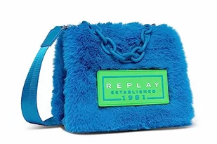 Replay Torebka damska mała ze sztucznego futra, Pale Dk Blue 450, jeden rozmiar - Torebki damskie - miniaturka - grafika 1