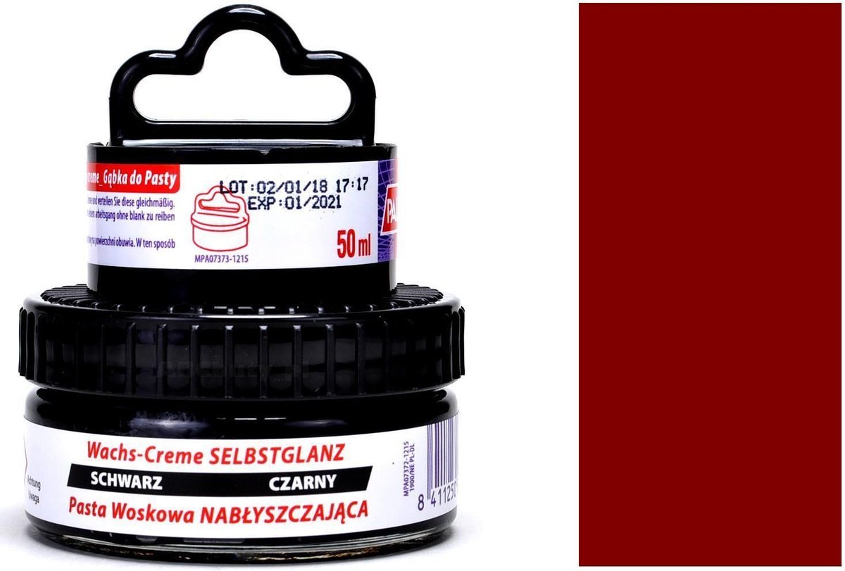 BORDOWA Pasta do butów ze skóry licowej WOSK Krem do obuwia APLIKATOR 50 ml