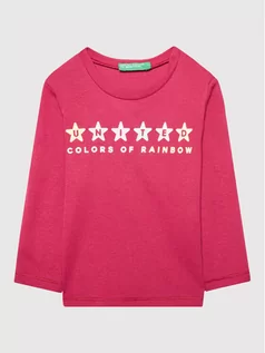 Bluzy dla chłopców - Benetton United Colors Of Bluzka 3I9WC15BX Różowy Regular Fit - grafika 1