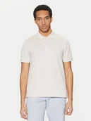 Koszulki męskie - Calvin Klein Polo K10K114475 Beżowy Regular Fit - miniaturka - grafika 1