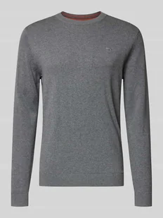 Sweter z dzianiny o kroju regular fit z czystej bawełny - Swetry męskie - miniaturka - grafika 1