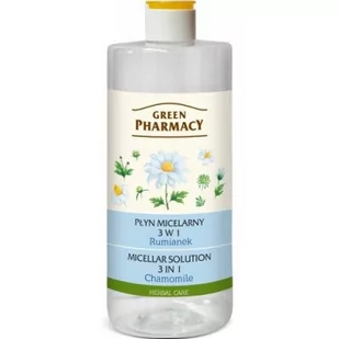 Green Pharmacy Face Care Chamomile woda micelarna 3 w 1 0% Parabens Soaps Artificial Colouring Fragrances 500 ml - Płyny micelarne - miniaturka - grafika 1