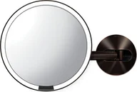 Lusterka do makijażu - Lusterko sensorowe Simplehuman 23 cm ciemny brąz ścienne z gniazdkiem USB - miniaturka - grafika 1