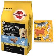 Sucha karma dla psów - PEDIGREE Junior Professional Nutrition Kurczak 15kg + Notes GRATIS - miniaturka - grafika 1