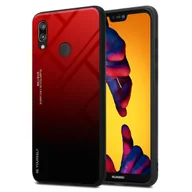 Etui i futerały do telefonów - Pokrowiec Do Huawei P20 LITE 2018 / NOVA 3E Etui w CZERWONO - CZARNY TPU Obudowa Case Cover Plecki Ochronny Cadorabo - miniaturka - grafika 1