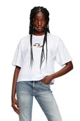 Koszulki i topy damskie - t-shirt donna diesel a15096 0niax - t-buxt-crop 100 white - miniaturka - grafika 1