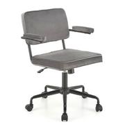 Fotele i krzesła biurowe - Szary tapicerowany fotel obrotowy z podłokietnikami - Neos - miniaturka - grafika 1