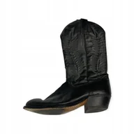 Botki męskie - Eleganckie czarne kowbojki męskie WRANGLER 41 - miniaturka - grafika 1