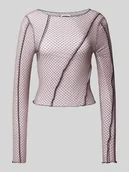 Bluzki damskie - Bluzka z długim rękawem i dekoltem w łódkę model ‘VIKKI’ - miniaturka - grafika 1