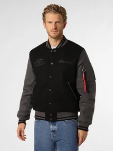 Alpha Industries Kurtka męska Mężczyźni czarny|szary jednolity, S - Kurtki męskie - miniaturka - grafika 1