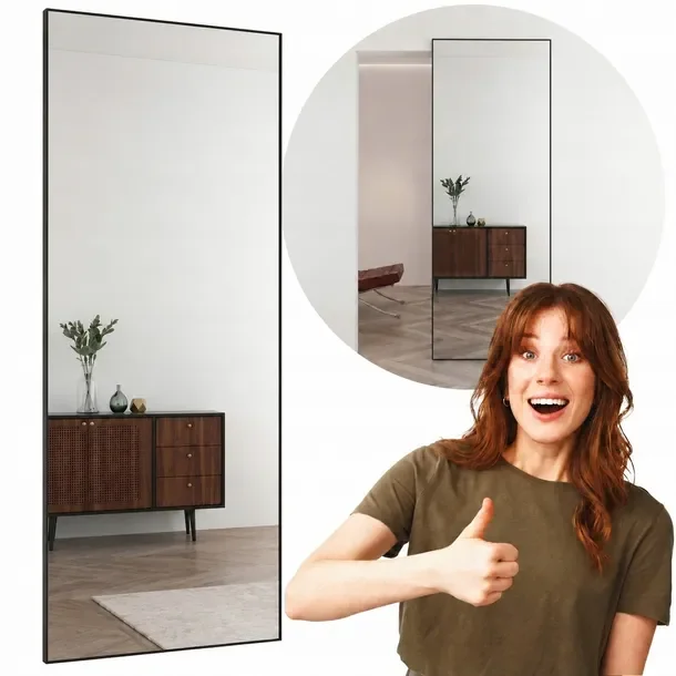 Drzwi Przesuwne Wewnętrzne Naścienne Magic Lustro 90cm System Ukryty Slim