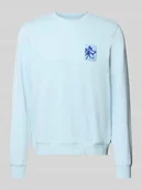 Bluzy męskie - Bluza o kroju regular fit z kwiatową aplikacją model ‘Felica’ - miniaturka - grafika 1