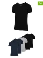 Koszulki męskie - Fila Koszulki (5 szt.) w kolorze czarnym, granatowym i szarym - miniaturka - grafika 1