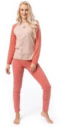 Piżama damska bawełniana z długimi spodniami LNS 938 - Piżamy damskie - miniaturka - grafika 1