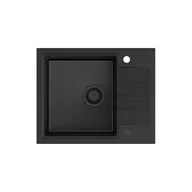 Zlewozmywaki - Quadron HCQP6250BLM_PC Peter 116 pure carbon (czarny mat) - miniaturka - grafika 1