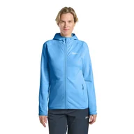 Kurtki damskie - Damski polar z kapturem Jack Wolfskin BAISELBERG HOODED FZ W mid blue - XS - miniaturka - grafika 1
