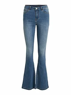 Vila jeansy damskie ekko, niebieski (medium blue denim), S x 30L - Spodnie damskie - miniaturka - grafika 1