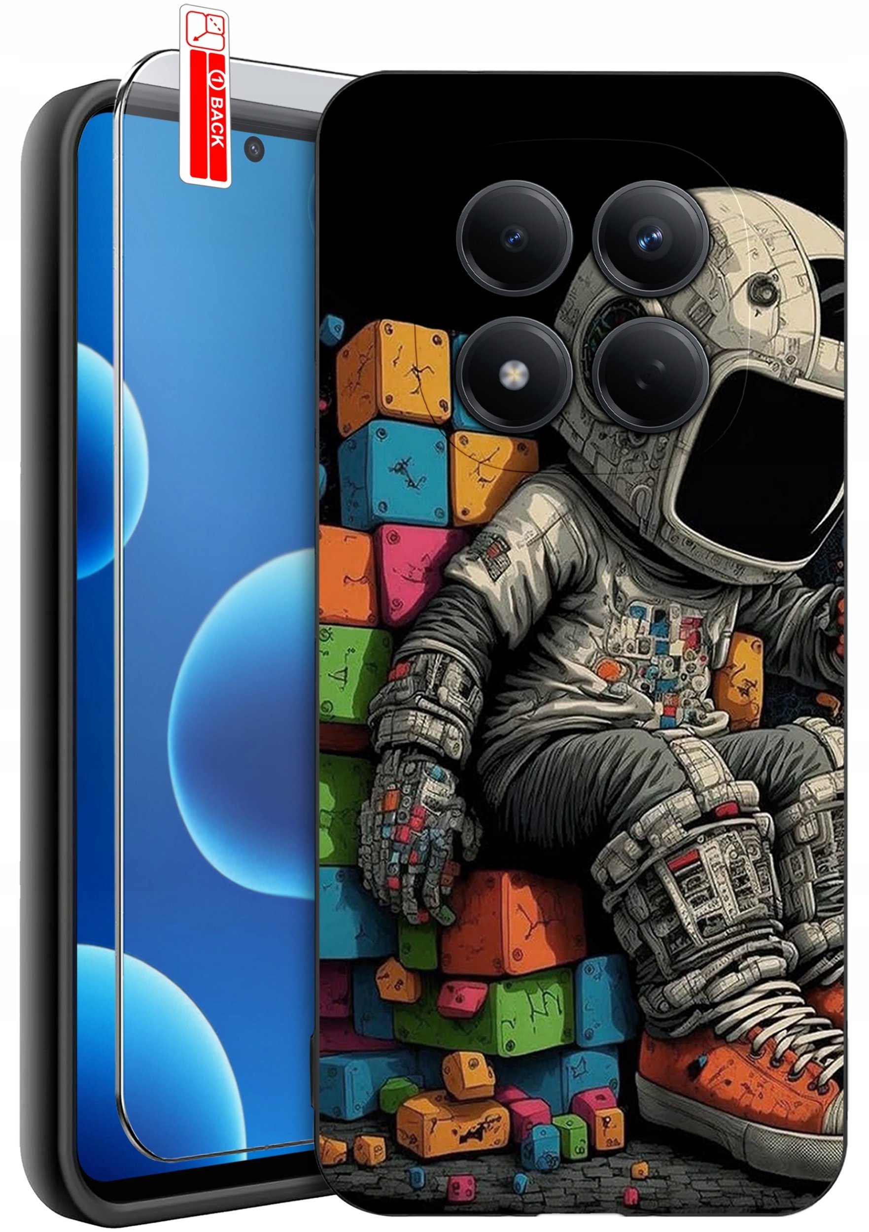 krainaGSM ETUI do Xiaomi Redmi Note 15 Pro 4G WZORY SILIKONOWE MATT CASE + SZKŁO